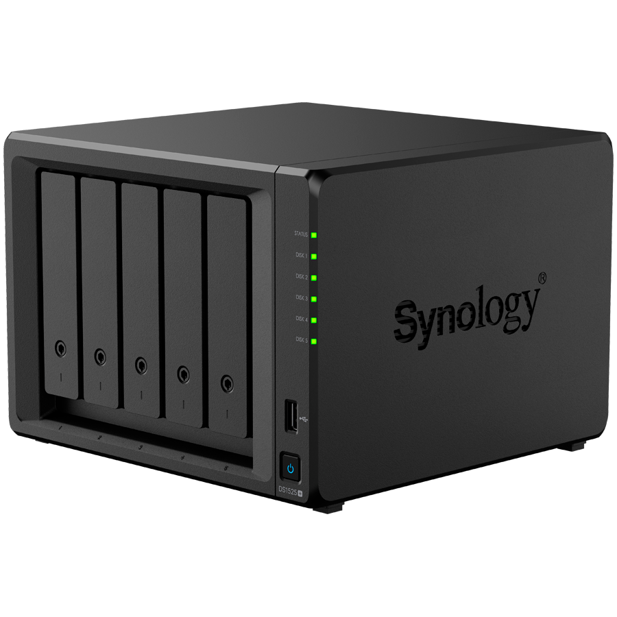 Synology DS1525+ NAS server DiskStation 5-slotova 2.5GbE LAN M.2 NVMe slotovi