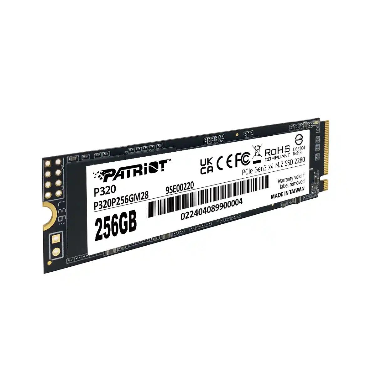 Patriot P320 M.2 NVMe SSD memorija 2200MBs 1200MBs 256GB