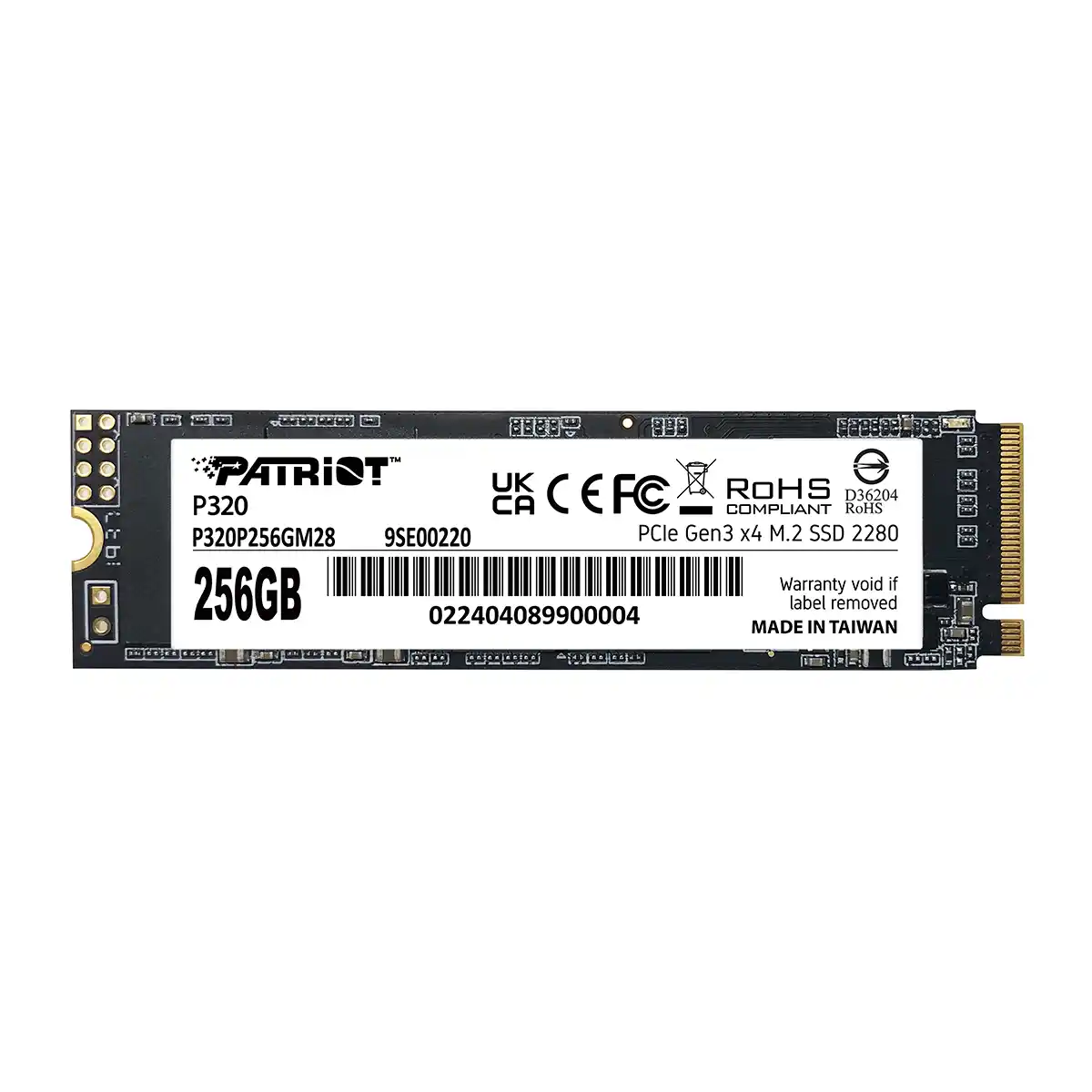 Patriot P320 M.2 NVMe SSD memorija 2200MBs 1200MBs 256GB