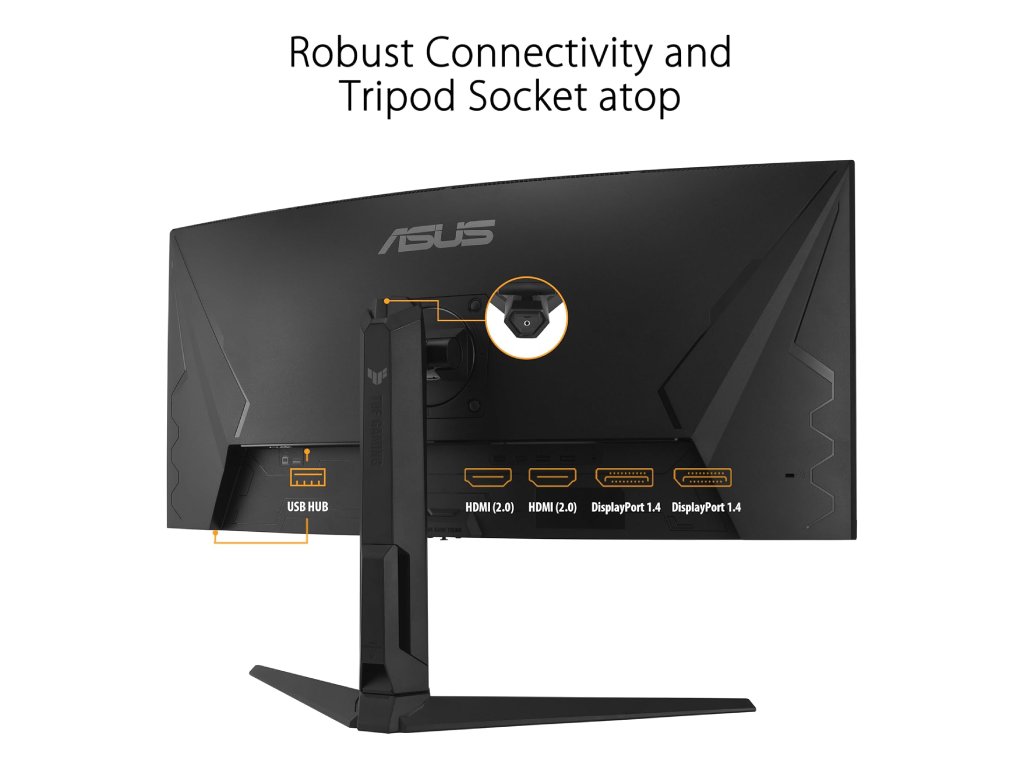 Asus TUF VG34VQL3A Gejming monitor 34" VA zakrivljen 21:9 3440x1440 180Hz 1ms GtG HDMIx2 DPx2 USB Gsync, Crna