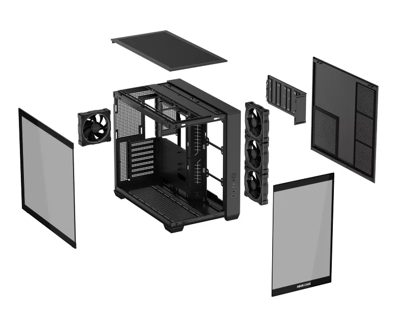 Asus A32 Plus Kućište TG ARGB Micro-ATX, Crno