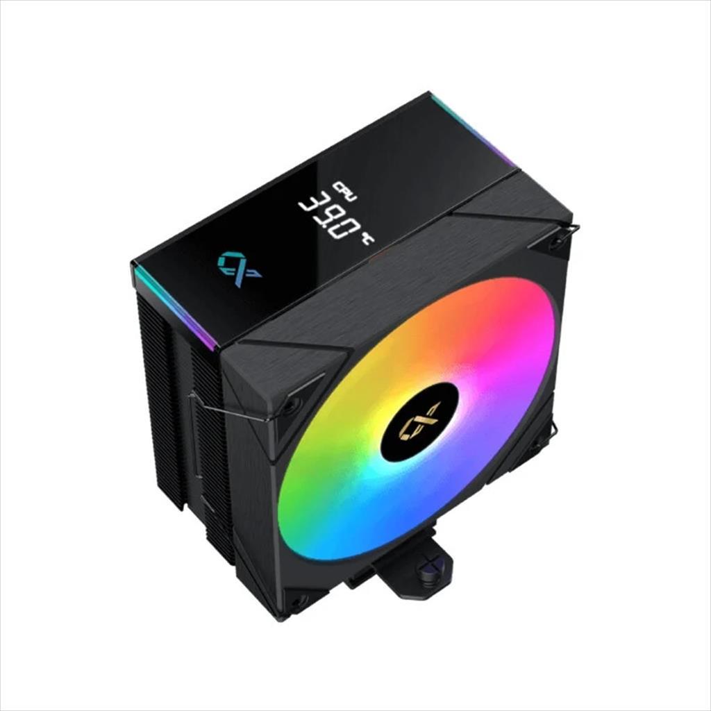 XIGMATEK AK4 digitalni procesorski hladnjak displeј 4 bakarne cevi ARGB PM Intel/AMD TDP 210, Crni