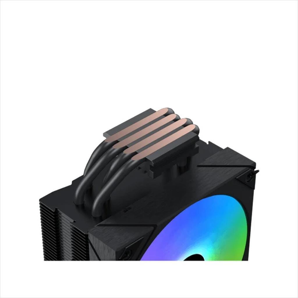 XIGMATEK AK4 digitalni procesorski hladnjak displeј 4 bakarne cevi ARGB PM Intel/AMD TDP 210, Crni