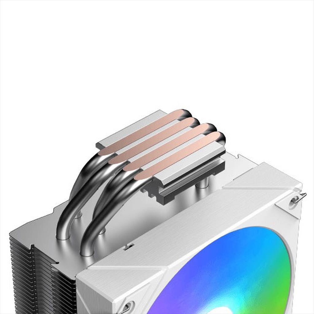 XIGMATEK AK4 Digital Arctic CPU cooler Display 4 bakarne cevi ARGB PM Intel/AMD TDP 210, White