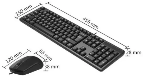 A4Tech KRS-3330 Tastatura i miš USB, Sivi