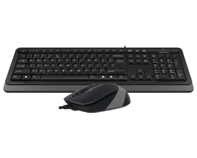 A4Tech F1010 FSTYLER USB tastatura + USB miš sivi set, Sivi