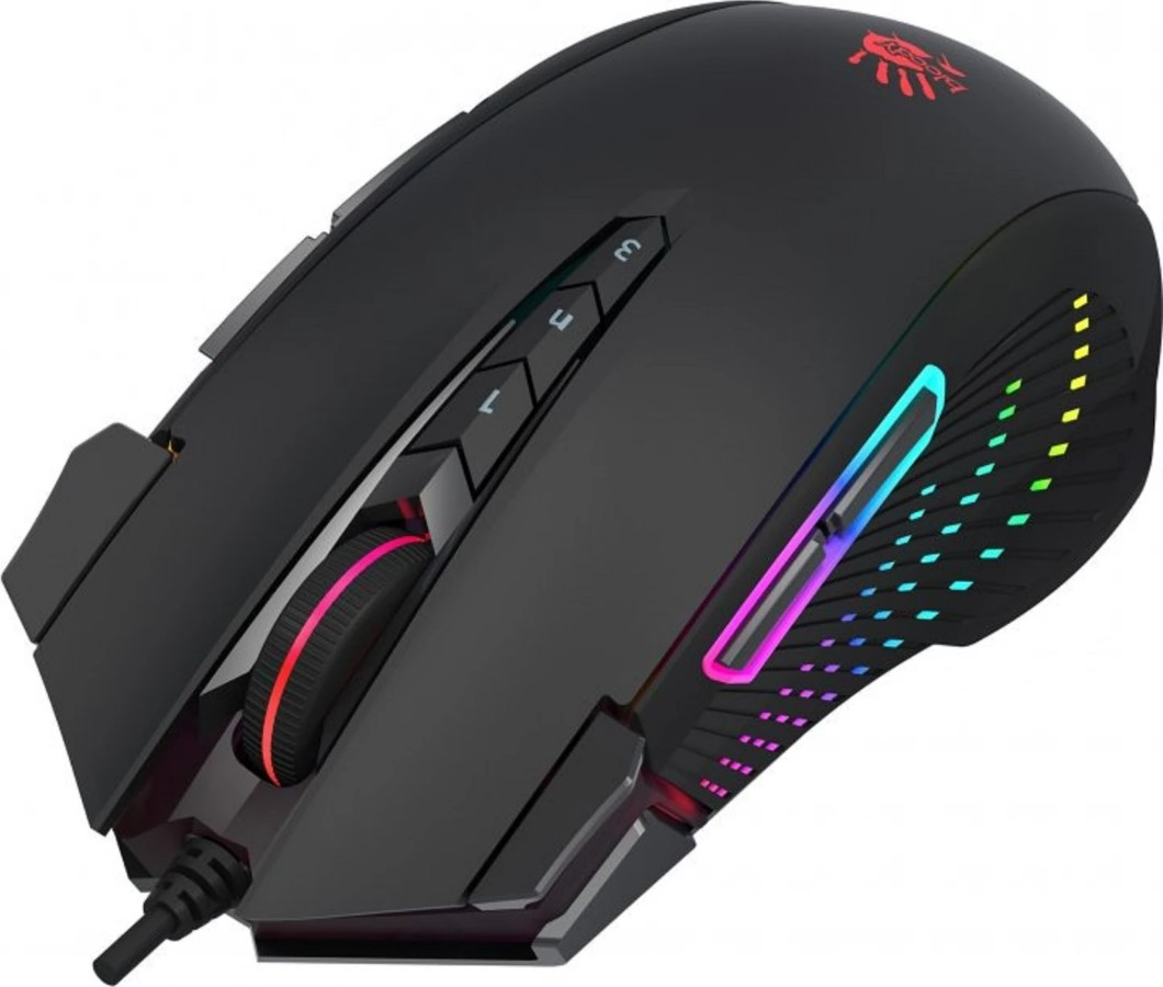 A4tech A4-J90S Bloody Gejmerski optički miš RGB 2000Hz/100-8.000 Dpi USB 125mm crni, Crni