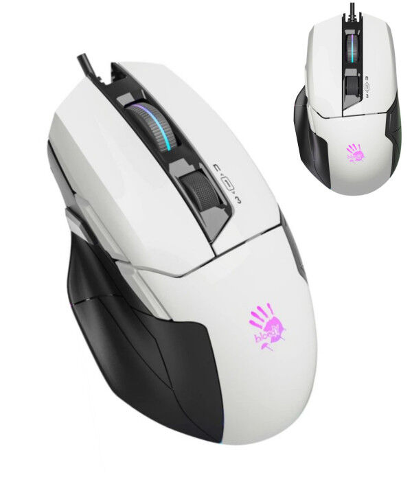 A4Tech A4-W70 MAX Gejmerski miš Bloody RGB 10000Dpi USB, Beli