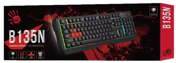 A4tech A4-B135N Bloody Gaming tastatura RGB USB, Crna