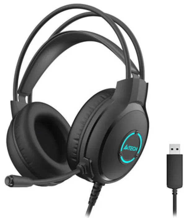 A4tech A4-FH300U Gejmerske slušalice sa mikrofonom 50mm/16ohm USB, Crne