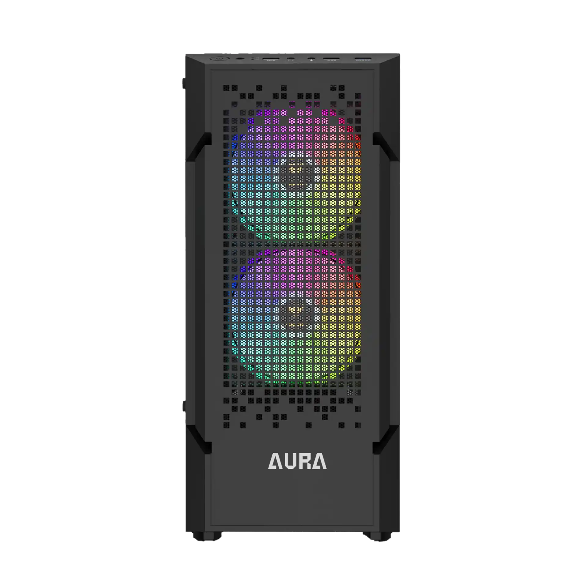 Gamdias Aura GC7 Kućište Mid-Tower Kaljeno staklo, Crno