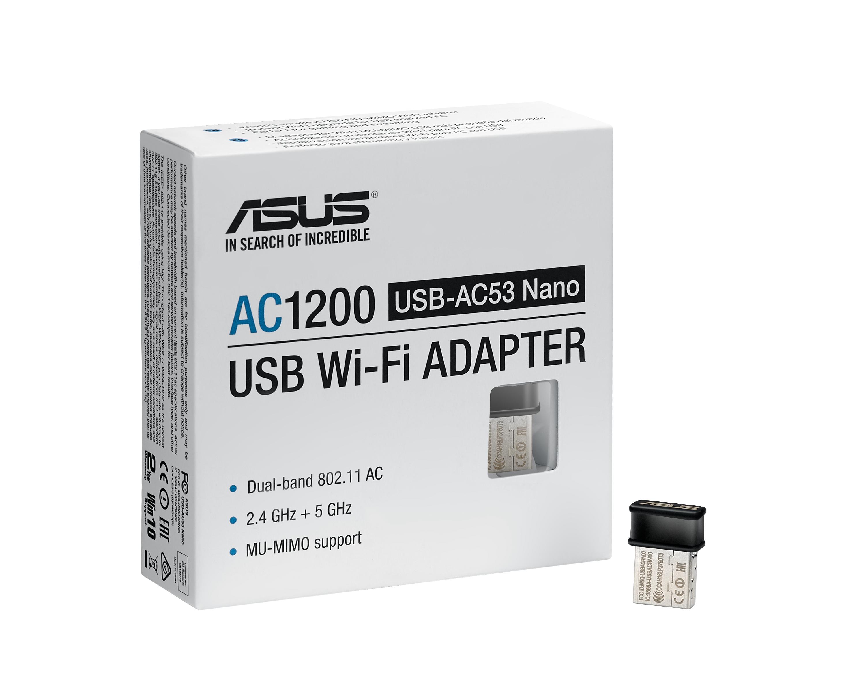 Asus USB-AC53 Nano Dual-band USB Wi-Fi Adapter