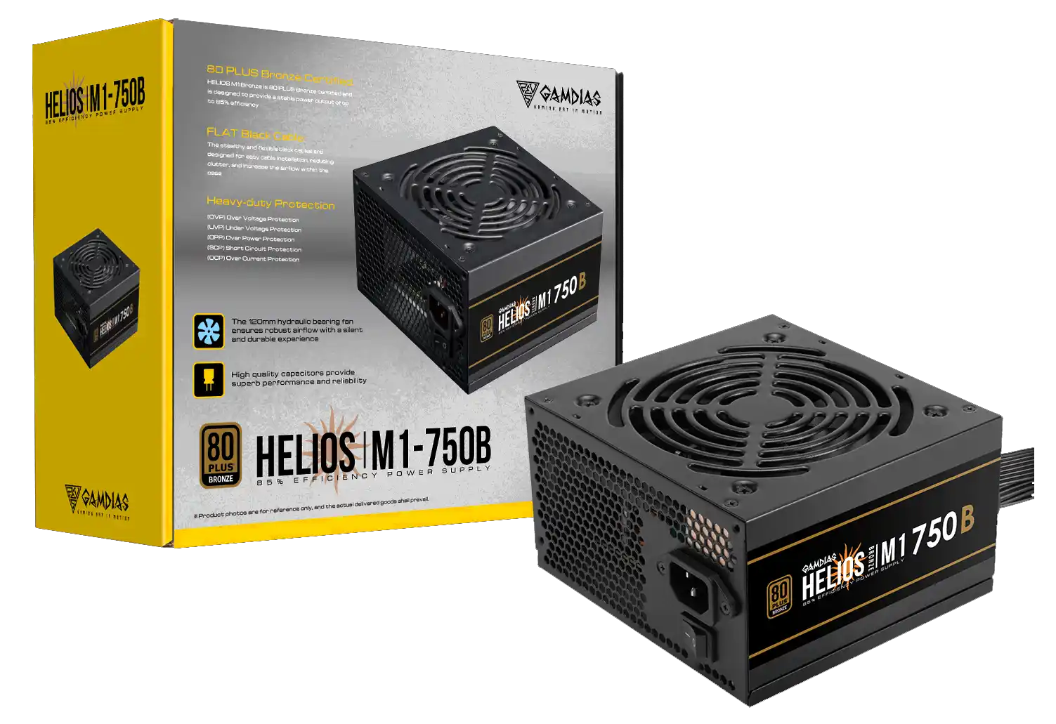 Power Supply 750W Gamdias Helios M1-750B Bronze