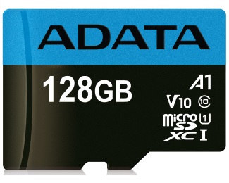 Micro SD Card 128GB AData + SD adapter AUSDX128GUICL10A1-RA1/ class 10