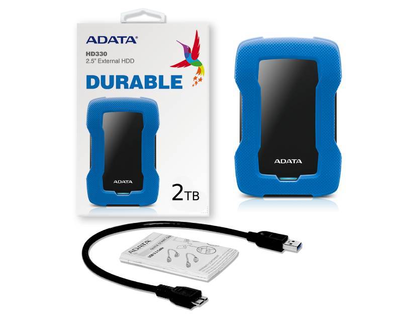 A-Data AHD330-2TU31-CBL Eksterni hard disk 2TB 2.5", Plavi