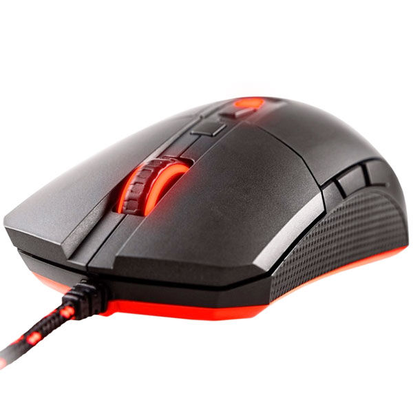 EpicGear Zora Gaming miš IR LED optički USB 3500DPI 7 tastera 1.8m kabl, Crni