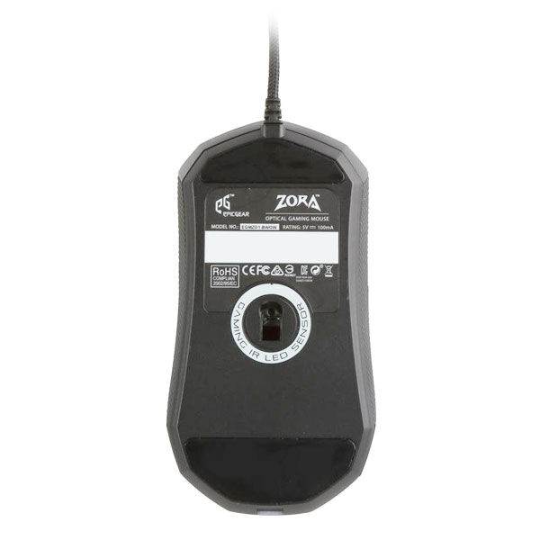 EpicGear Zora Gaming miš IR LED optički USB 3500DPI 7 tastera 1.8m kabl, Beli