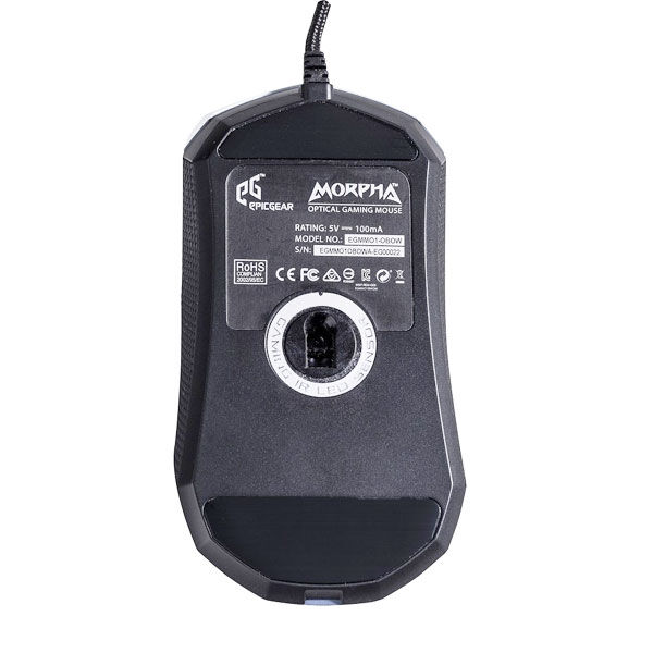 EpicGear Morpha Gaming miš IR LED optički USB 6400DPI 7 tastera 1.8m kabl, Crni