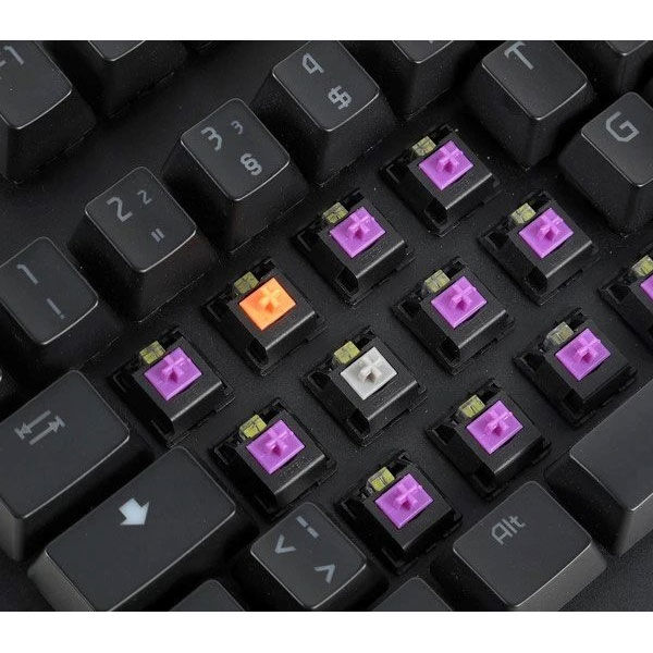 EpicGear DeFiant Gejmerska tastatura German EG Purple Black/Black LED pozadinsko osvetljenje, Black