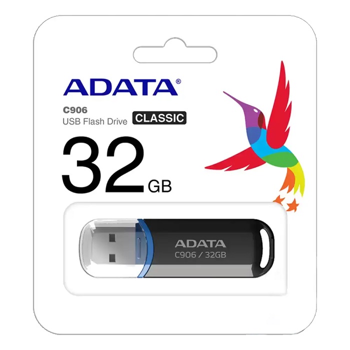 USB Flash 32GB AData 2.0 AC906-32G-RBK crni