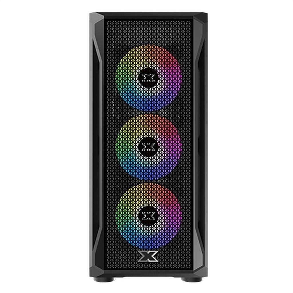 XIGMATEK Kućište ATKS Mid-Tover Gaming Ks Crna V/Tg Metalic Mesh Fp 4Ks120Mm Ks24F fiksni Rgb En46621, Crna