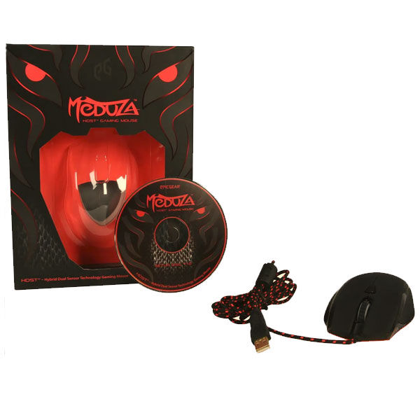 EpicGear Meduza Gaming miš HDST Laser Optički USB 6030DPI 7 tastera 2m kabl, Crni