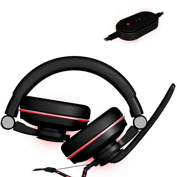 EpicGear Sonorouz SE Gaming slušalice sa mikrofonom 7.1 surround USB kabal 2m LED Kontrola, Crne