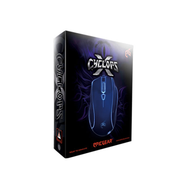 EpicGear Cyclops X Gaming miš IR LED optički USB 5000DPI 7 tastera 1.8m kabl, Beli