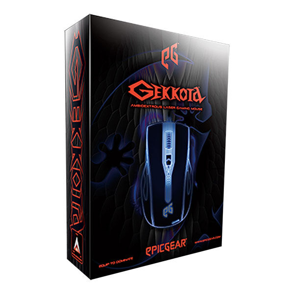 EpicGear Gekkota Gaming miš Laserski USB 8200DPI 11 tastera 1.8m kabl, Plavi
