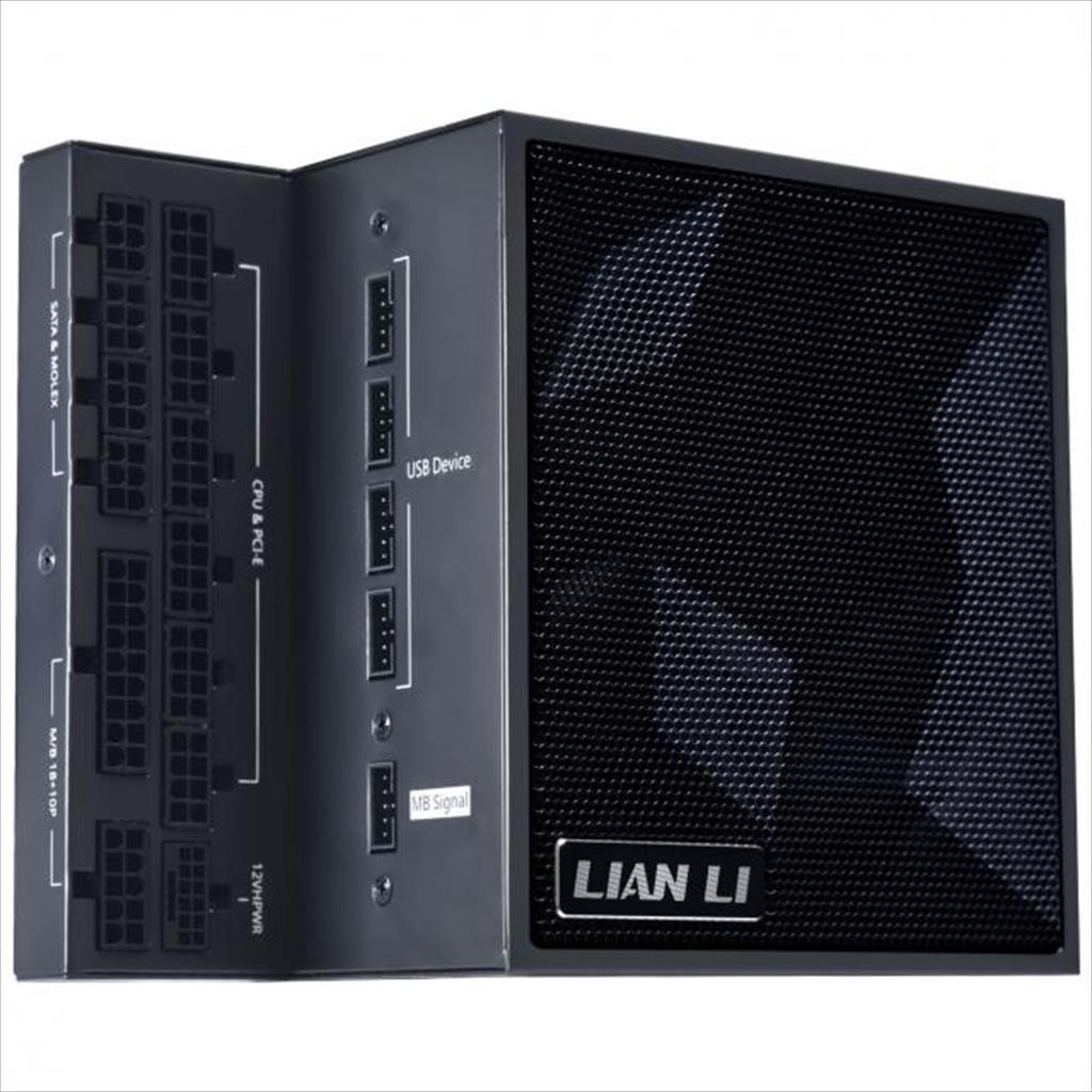 LIAN LI EG1000 Napajanje Edge 1000W 80+ Platinum Pcie 5.1 L-oblik sa 4 USB 2.0 konektora potpuno modularno, Crno