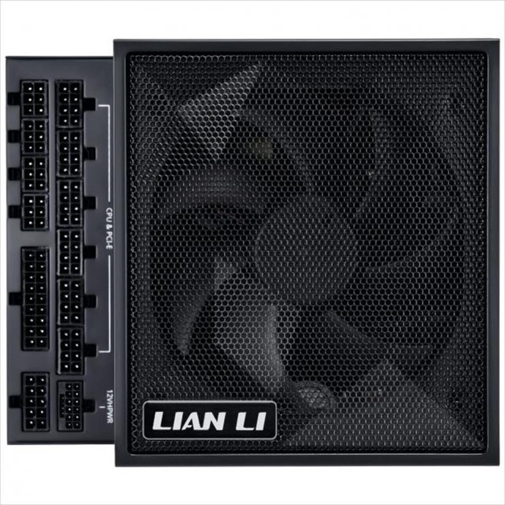LIAN LI EG1000 Napajanje Edge 1000W 80+ Platinum Pcie 5.1 L-oblik sa 4 USB 2.0 konektora potpuno modularno, Crno