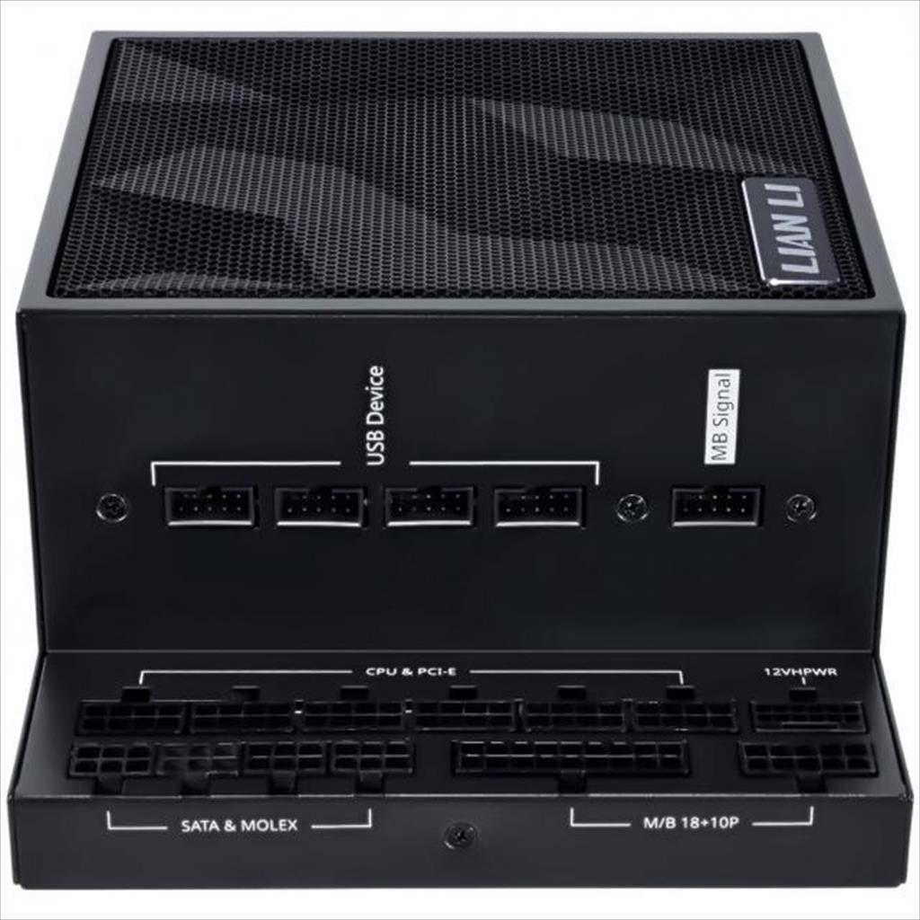 LIAN LI EG1000 Napajanje Edge 1000W 80+ Platinum Pcie 5.1 L-oblik sa 4 USB 2.0 konektora potpuno modularno, Crno