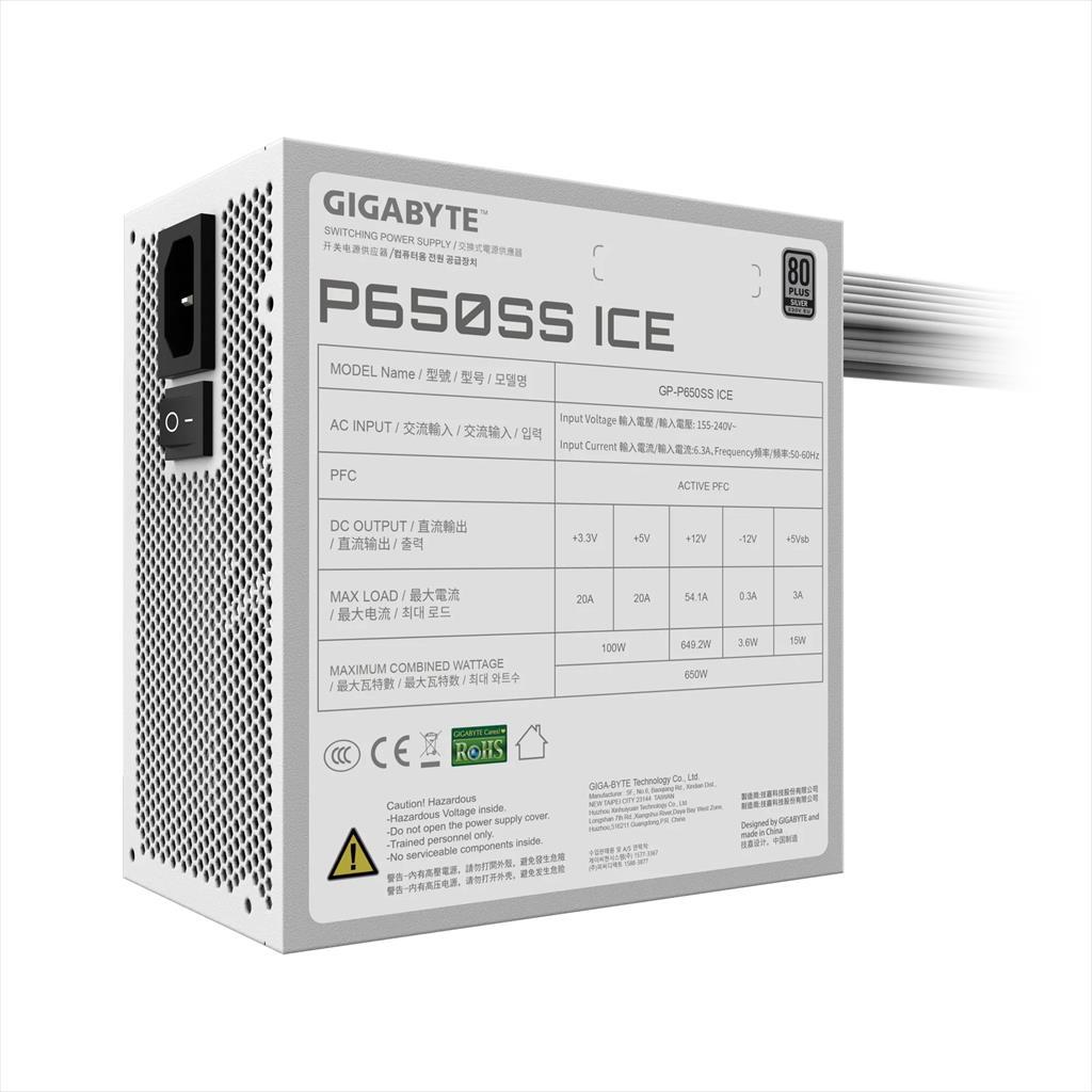 Gigabyte Napajanje GP-P650SS, 650W, ICe, Silver