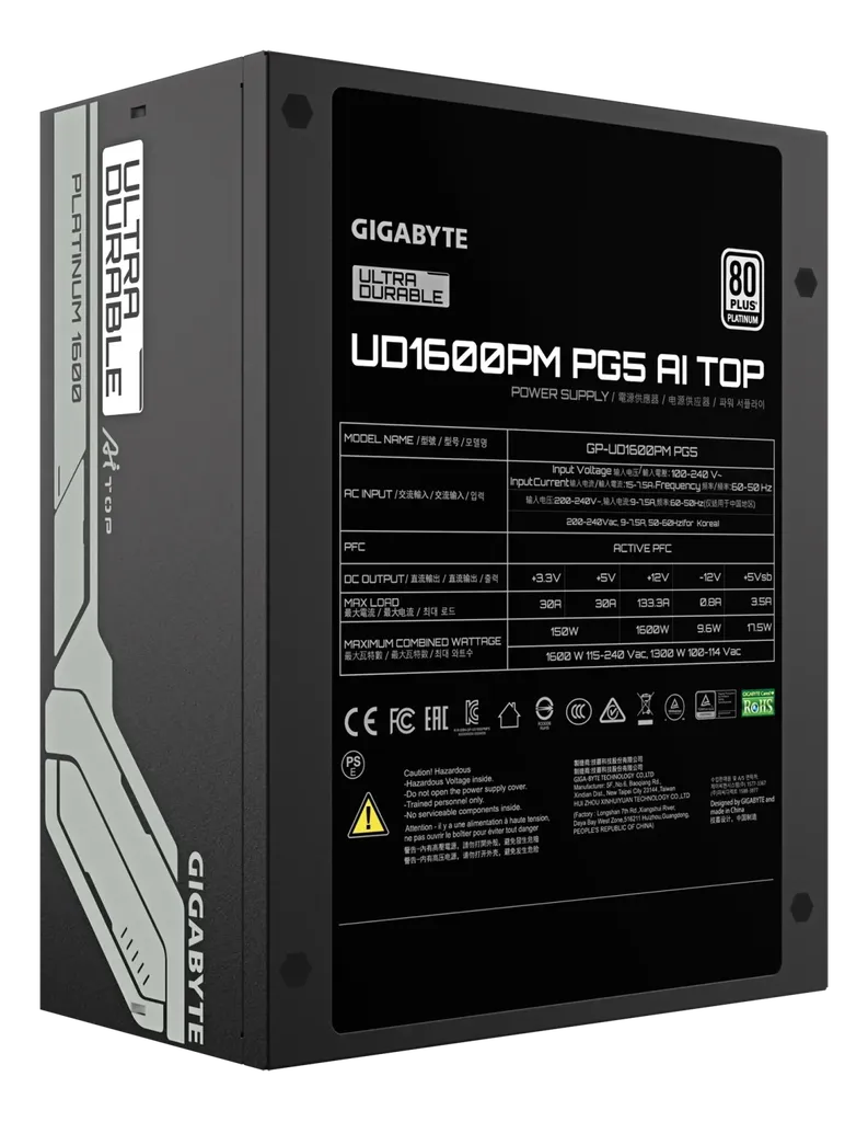 Gigabyte UD1600PM PG5 Napajanje 1600W Platinum