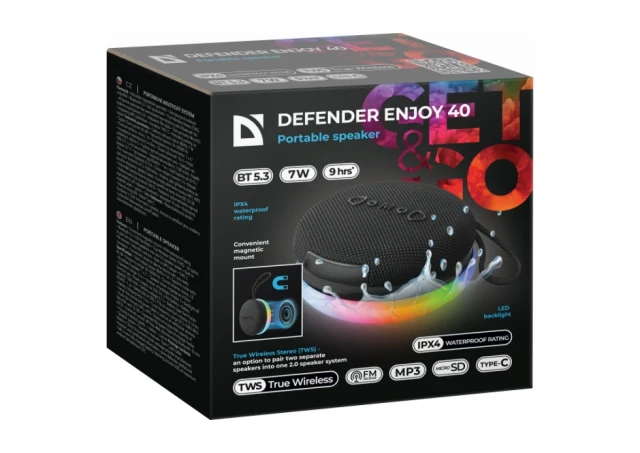 Bluetooth zvučnik Defender Enjoy 40/7W, Magnet/BT/IPX4/FM/TF/TWS