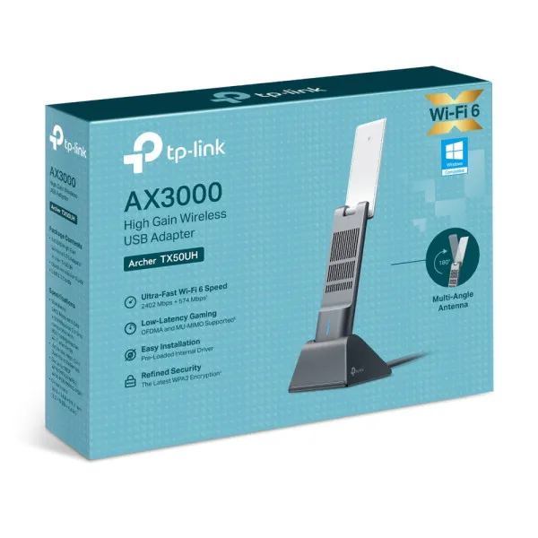 TP-Link Archer TX50UH LAN AX3000 WiFi dual band High Gain USB