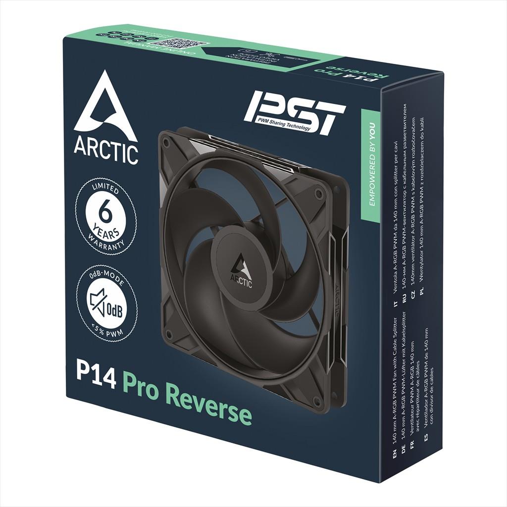 Arctic P14 Pro ventilator sa obrnutim PWM-om 140 mm, Crni