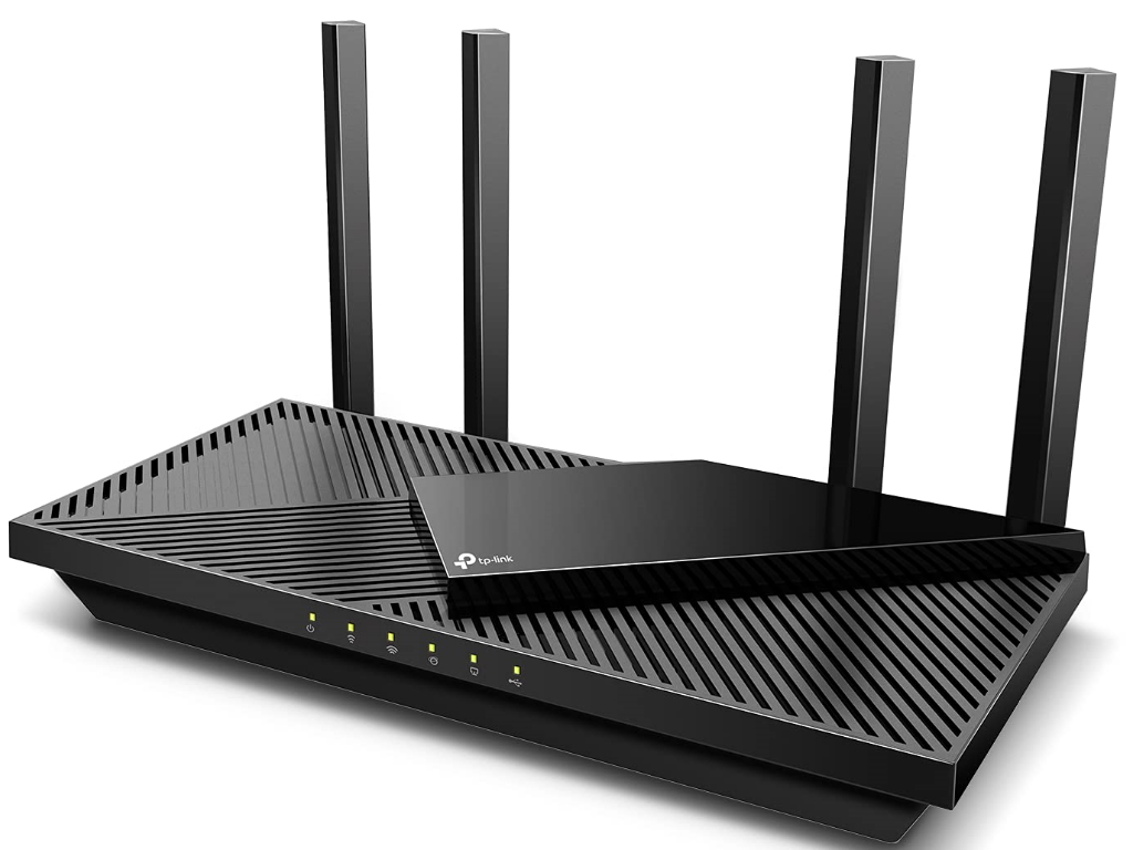 TP-LINK Bežični ruter ARCHER AX55 Wi-Fi 6 AX3000 2402Mbps 574Mbps 1xGWAN 4xGLAN USB3.0 4 Antene crni