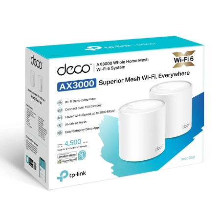 TP-Link Deco X50 ruter Wi-Fi 6 sistem (2-pakovanje) AX3000