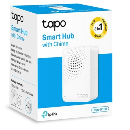 TP-Link Tapo H100 Smart IoT čvorište sa zvonom, Belo