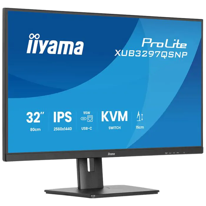 Iiyama XUB3297QSNP-B1 Monitor 31.5" IPS 2560x1440px 100Hz 1ms HDMI DP 4xUSB