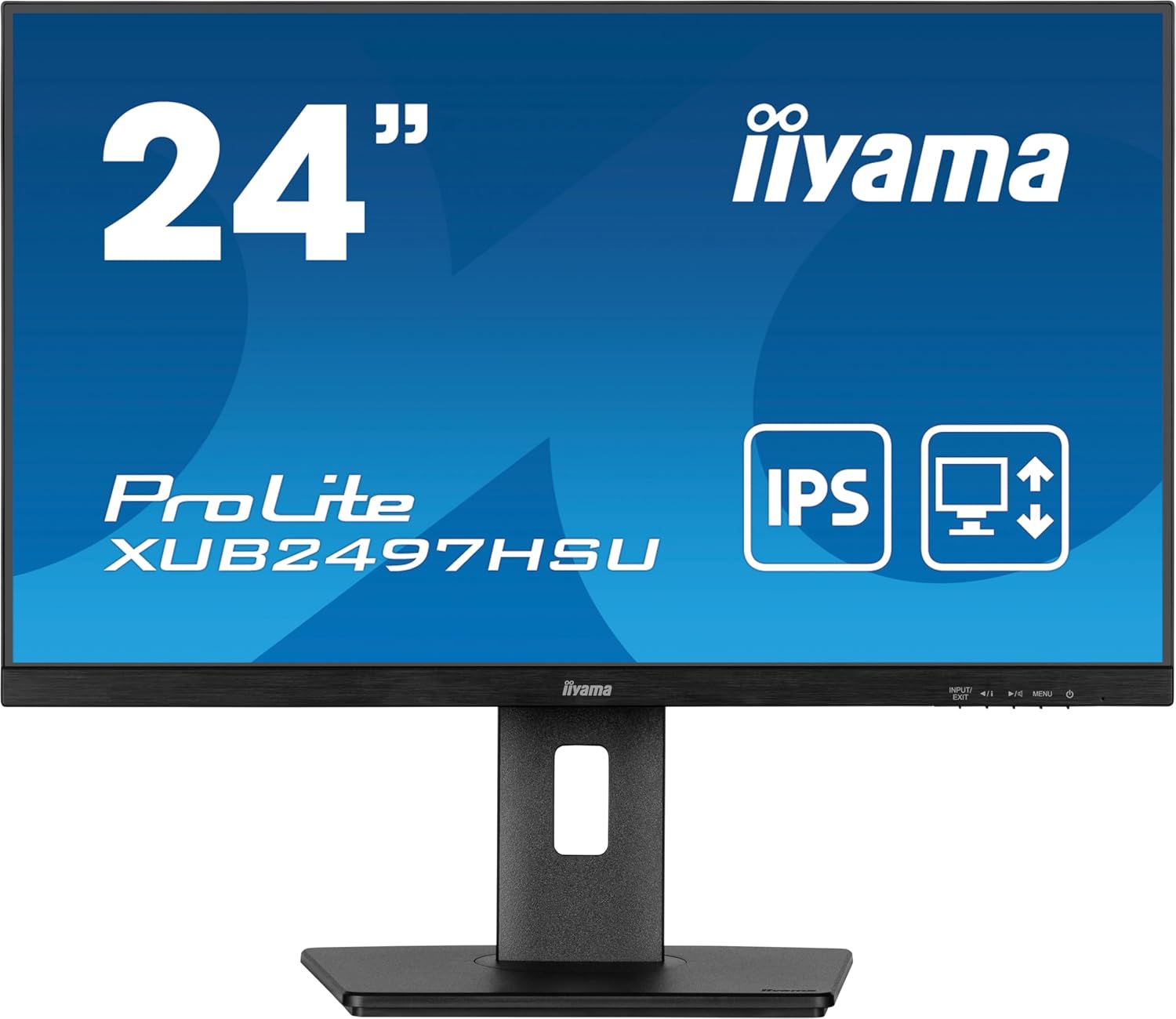 IIYAMA XUB2497HSU-B2 Monitor 24" 1920 x 1080 Full HD IPS 100 Hz HDMI DP Zvucnici