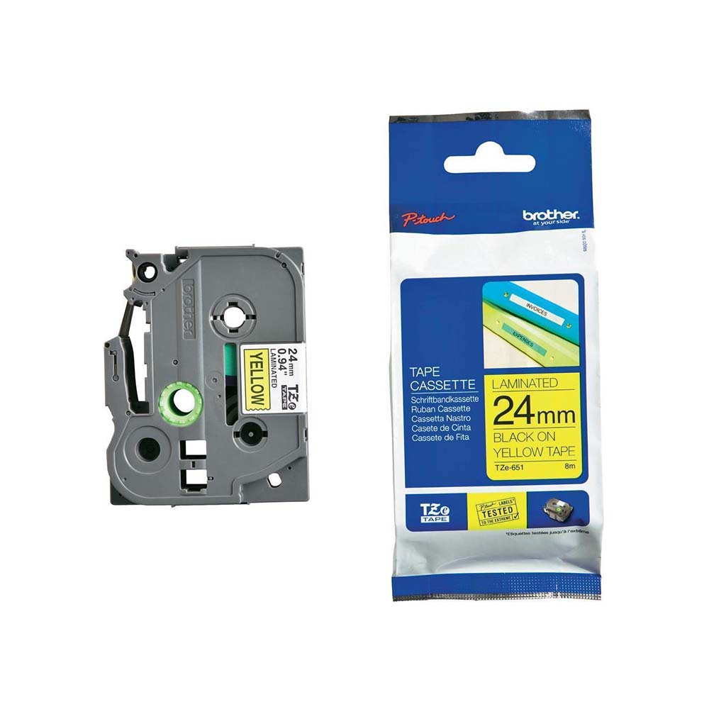 Brother tape TZE651 24mm B/Y