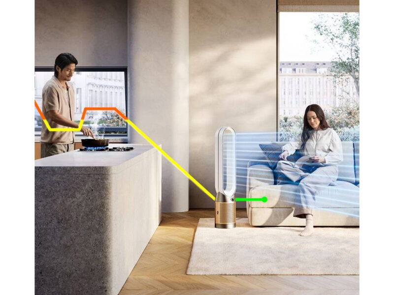 Dyson TP12 Purifier Cool PC2 DE NOx Prečišćivač vazduha i ventilator, Belo/Zlatni