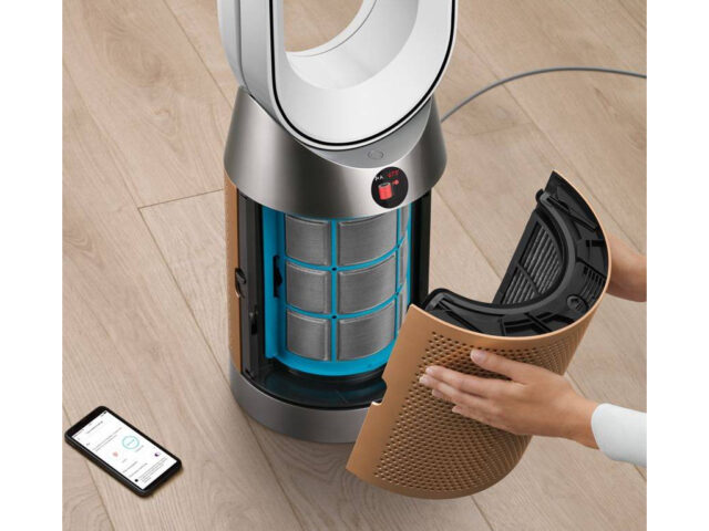 Dyson TP12 Purifier Cool PC2 DE NOx Prečišćivač vazduha i ventilator, Belo/Zlatni