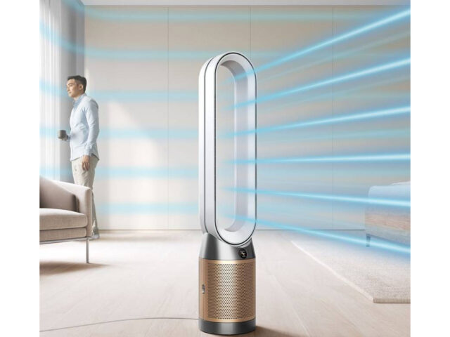 Dyson TP12 Purifier Cool PC2 DE NOx Prečišćivač vazduha i ventilator, Belo/Zlatni