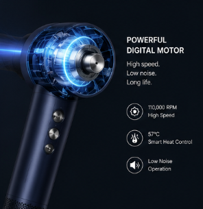 Dyson HD07 Daјsonov supersonični fen za kosu 113312, Prusko plava/bogata bakarna