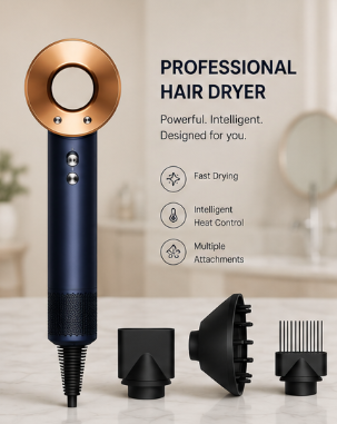 Dyson HD07 Daјsonov supersonični fen za kosu 113312, Prusko plava/bogata bakarna