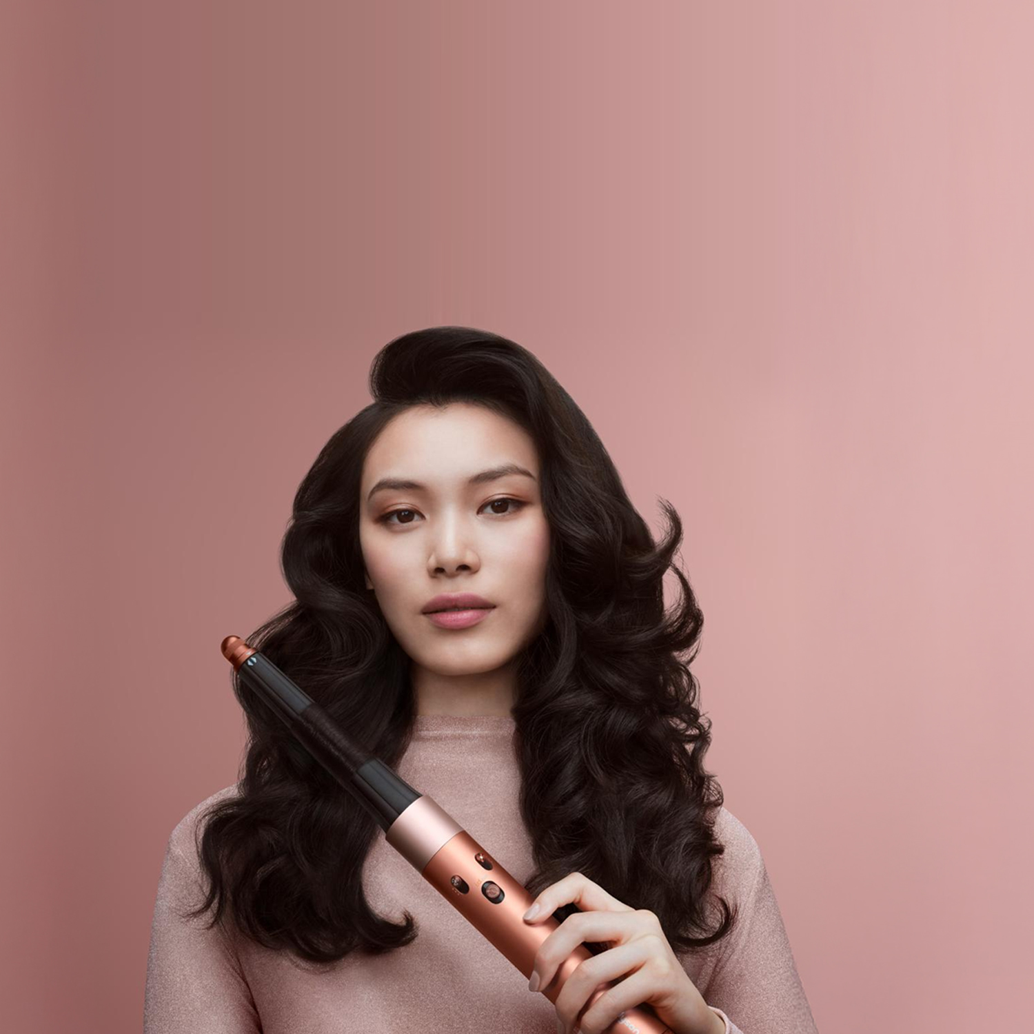 Dyson i.d 142899 Stajler za kosu Airwrap Amber Silk Pink Champagne Curly Coily, Pink