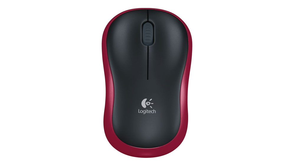 Logitech M185 Wireless Mouse for Notebook Red